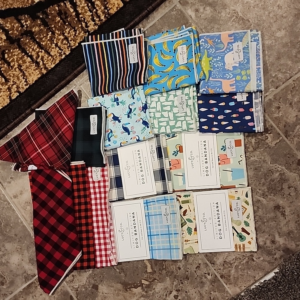 15 Lucy and Co. Size L dog bandanas